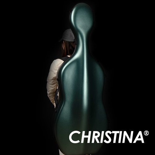 christina轻便易携带大提琴盒磨砂深绿 大提琴包 大提琴琴盒 配件 - 图0