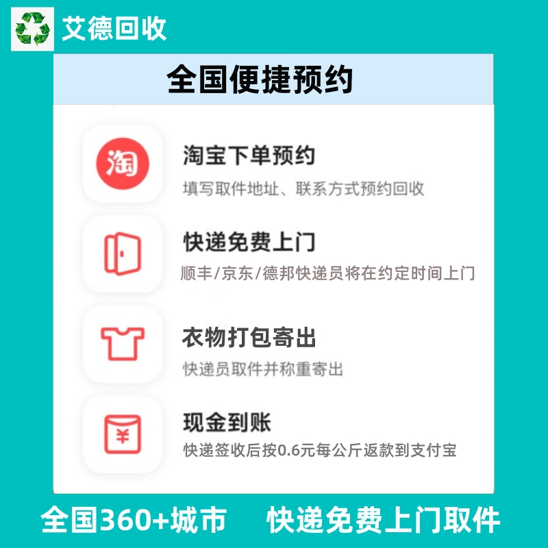 上门回收旧衣服衣物鞋子包包有偿回收闲置衣物上门方便快捷环保