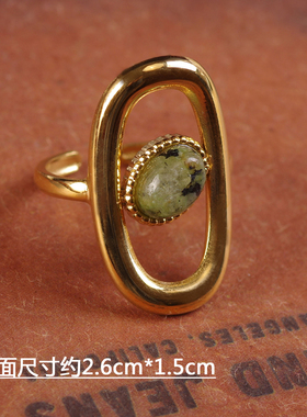 虎眼石叠戴夸张日常通勤叠戴戒指