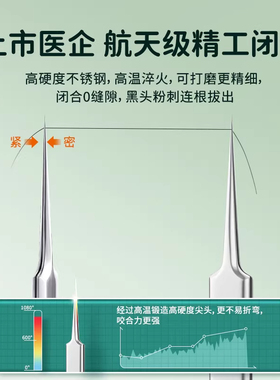 专业细胞夹黑头粉刺针超细尖精密