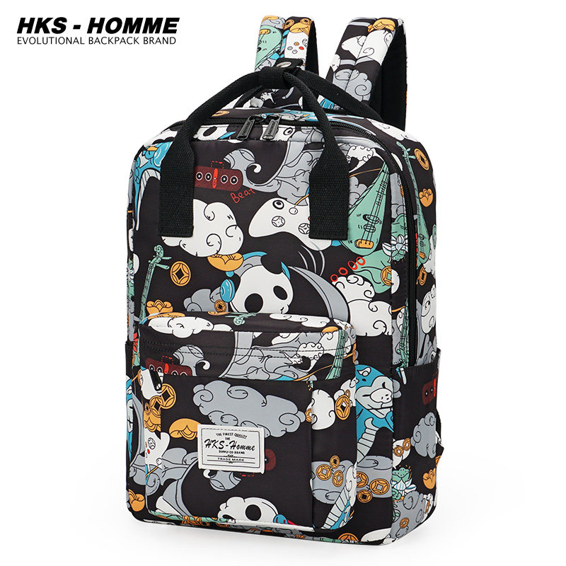 hks-homme2022新款女大学生电脑包 hkshomme双肩背包