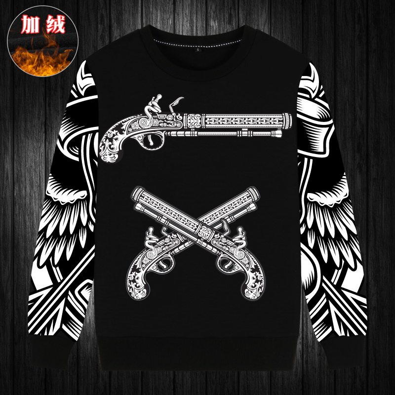 人鹰雷神之锤十字架枪欧美扑克牌 世纪迪勒卫衣