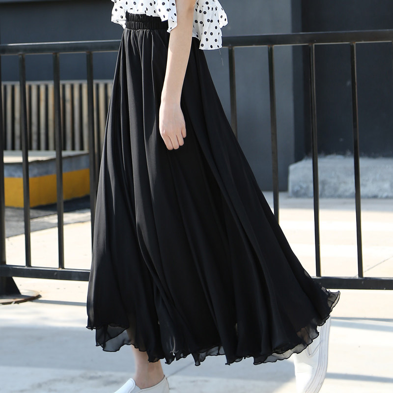 smilence夏季三层雪纺a字半身裙 smilence半身裙