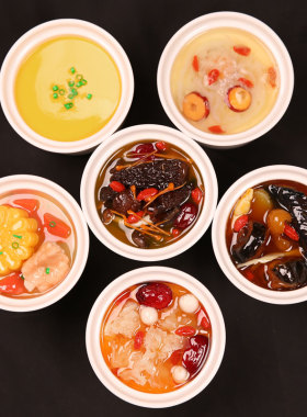 仿真炖汤月子餐小碗汤食品模型