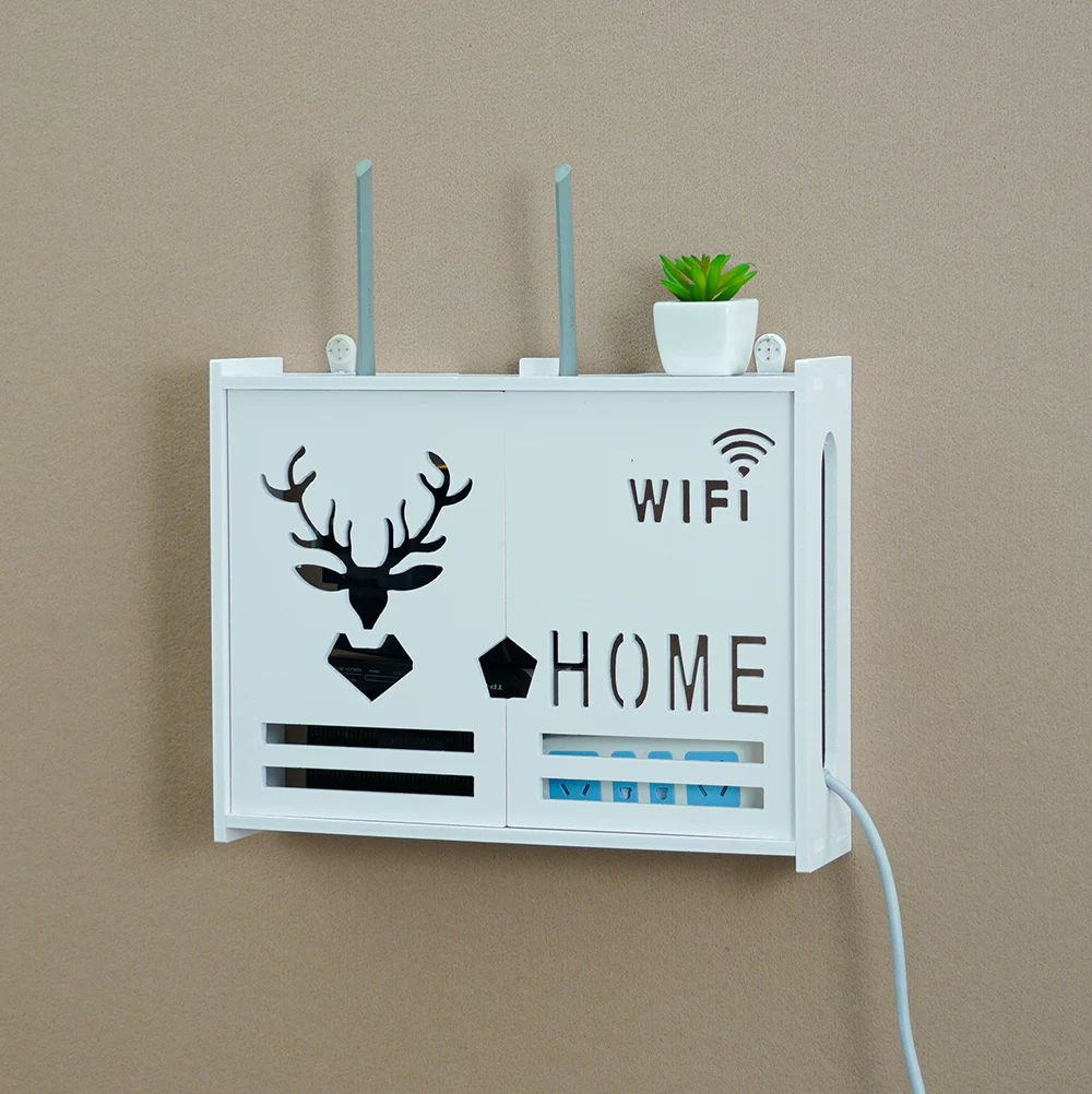 Router storage box set -top box wireless light cat wifi decorative box multi -function -free multimedia blocking box