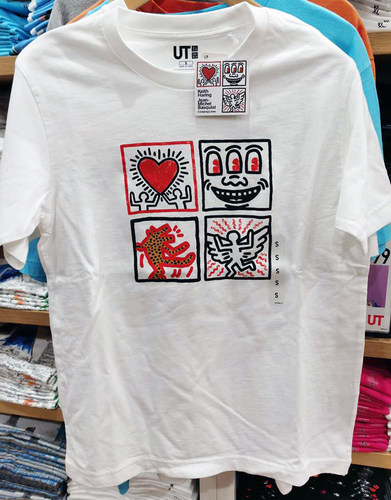 优衣库UNIQLO印花T恤Keith Haring TEXT短袖衫SPRZ城市墙Andy滑板 - 图3