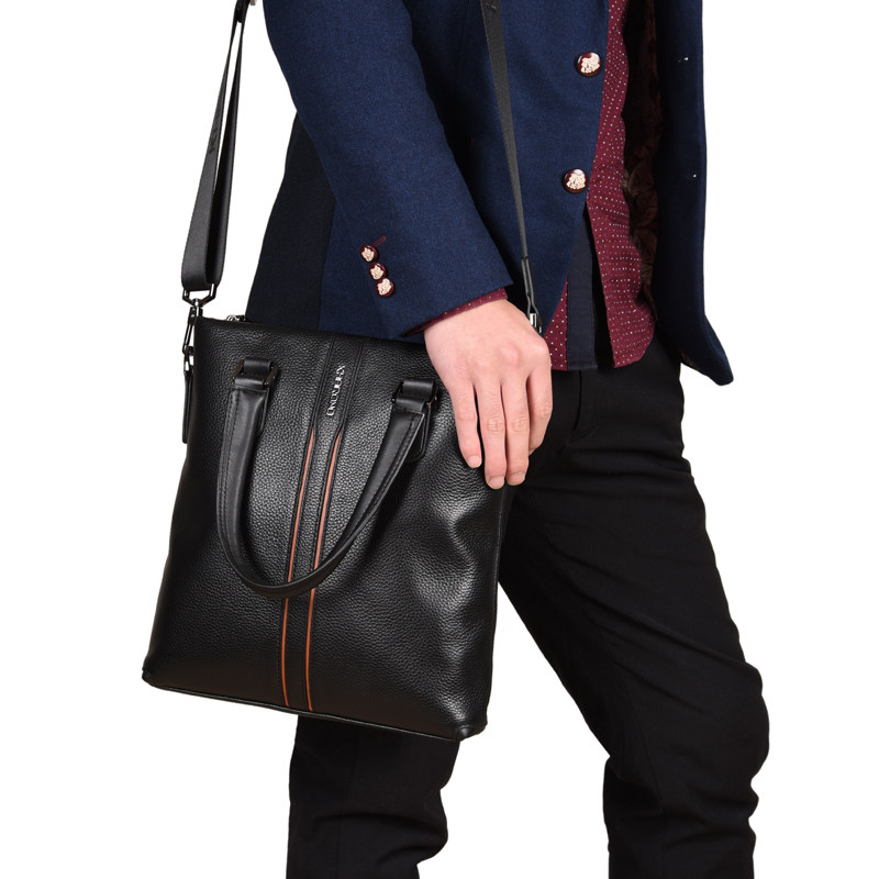 卡欧诺袋鼠真皮竖款男士休闲公文包 kharono男士包袋