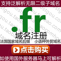  fr域的名注册 支持泛解析无限二级名域法语外贸法国网址购买出售