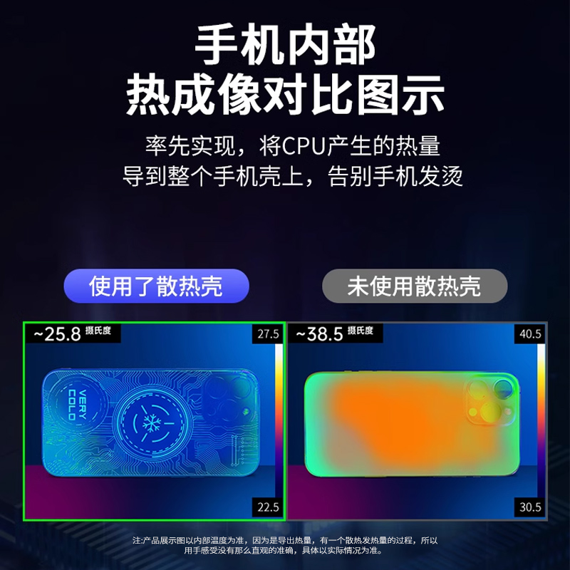 适用苹果15散热手机壳降温神器iphone14Plus磁吸半导体制冷游戏专用散热器13max12pro水冷石墨烯夏天保护套11 - 图1
