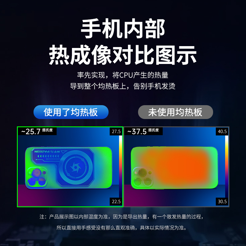 手机均热板散热背夹磁吸贴片二代导热片适用ipad平板iphone苹果13黑鲨k50 vc小米11降温手机壳散热器配件iqoo-图3