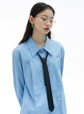 20点新品9折omont复古黑色皮领带