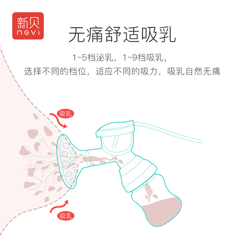 新贝电动孕妇静音自动吸力大吸奶器 新贝恒佳泰吸奶器