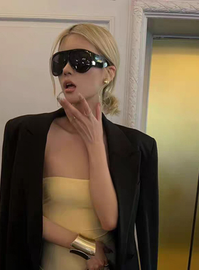 葆家女士盾形太阳镜大框防晒墨镜