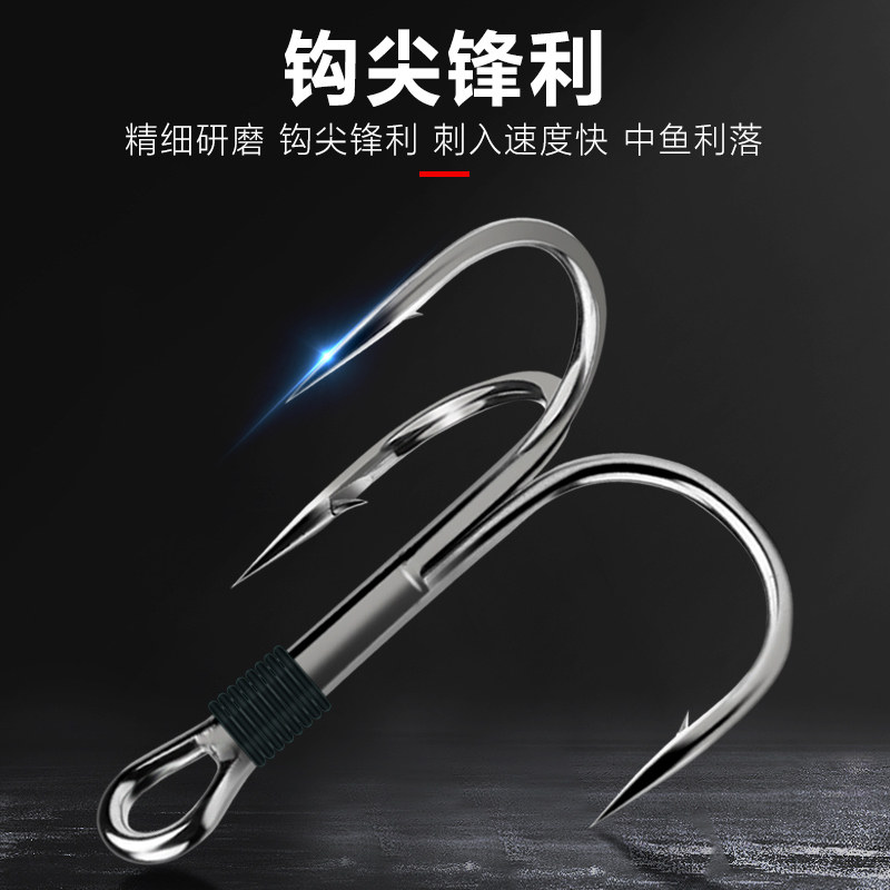 锚钩串钩线组套装全套三爪钩锚鱼钩鲢鳙钩三锚钩划挂鱼钩三本钩_虎窝淘