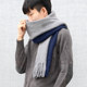 Men's autumn and winter Korean style simple knitted student scarf