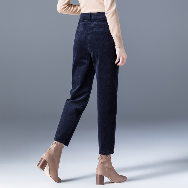 Carrot nine-point corduroy pants Ling Dana