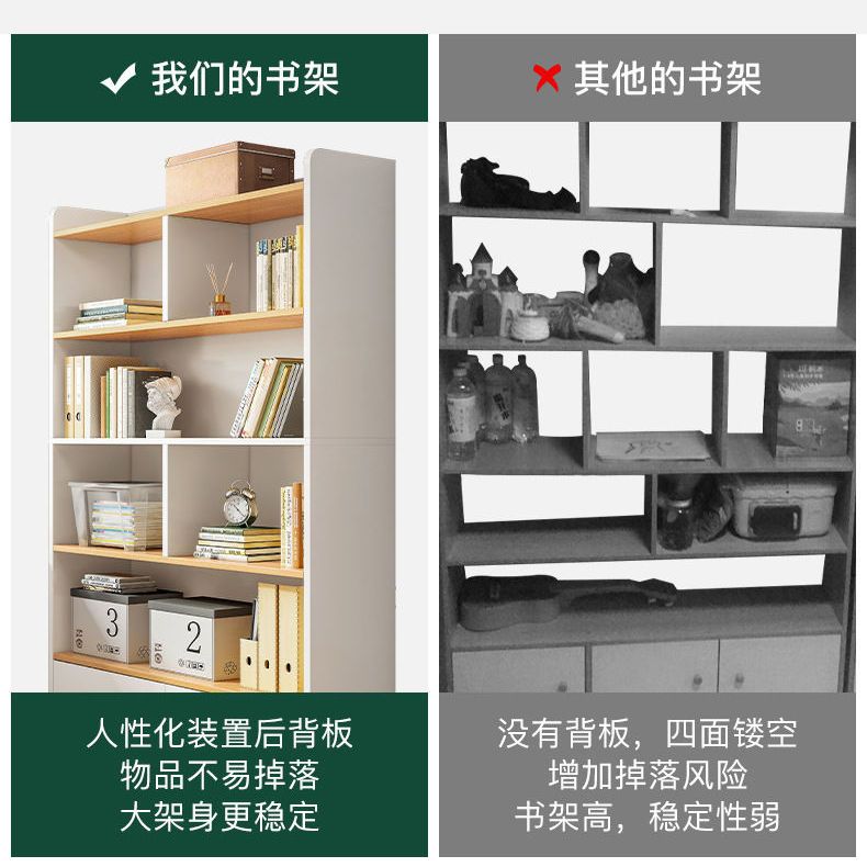 书架置物架落地书柜客厅卧室小型网红简约北欧简易绘本玩具收纳架_云尚v优品_居家日用-第5张图片-提都小院