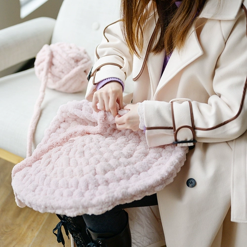 Снежный ком снежного кошачьего хвоста Ультра -толчка Ледяная полоса Линия Рука -Сделано для кошачьего шарф шерсти шерсть ручной работы супер густой