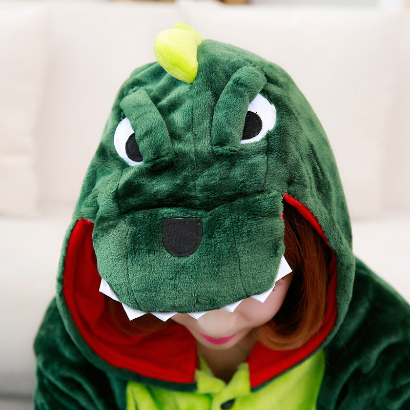 法兰绒男女情侣可爱成人动漫厚睡衣 一阳指服饰睡衣/家居服套装