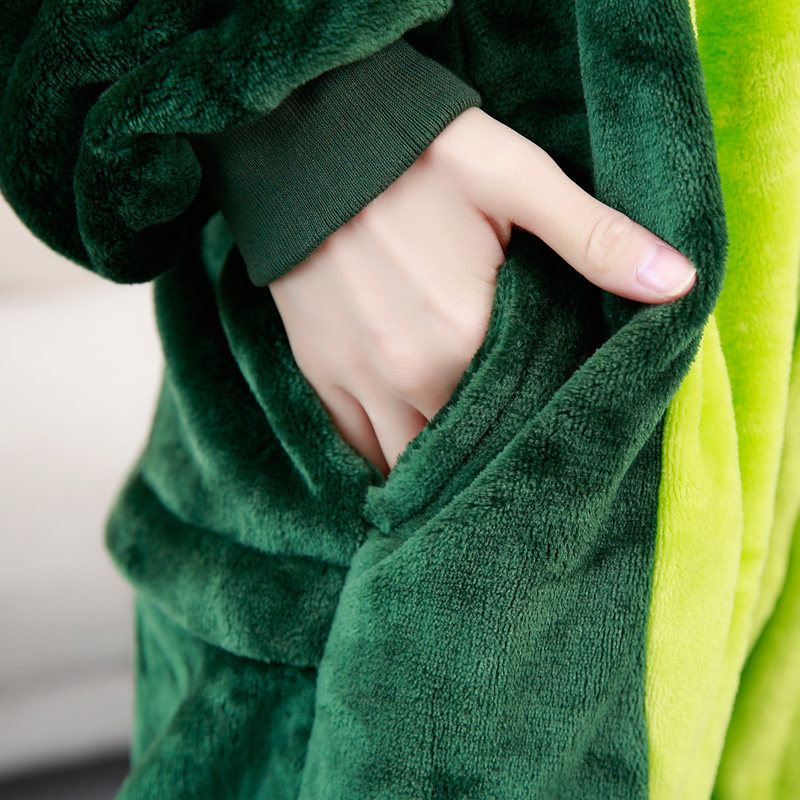 秋冬款可爱法兰绒男女情侣动漫睡衣 一阳指服饰睡衣/家居服套装