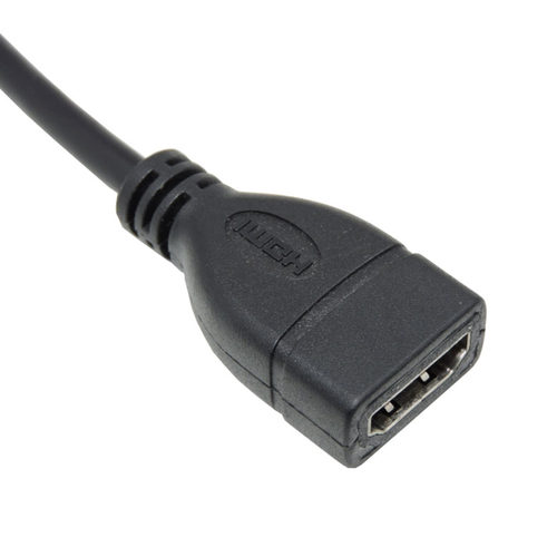 XY Mini HDMI转接头 迷你HDMi公转HDMI母 15cm 直角90度 - 图3