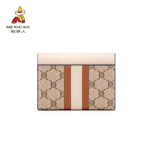 Mexican/稻草人 Картхолдер, сумка через плечо, модный короткий кошелек, карточки, из натуральной кожи, коллекция 2021, в корейском стиле