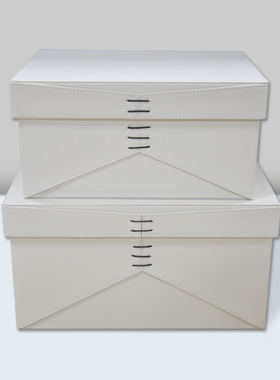 欧式主卧皮质收纳箱衣柜装饰摆件