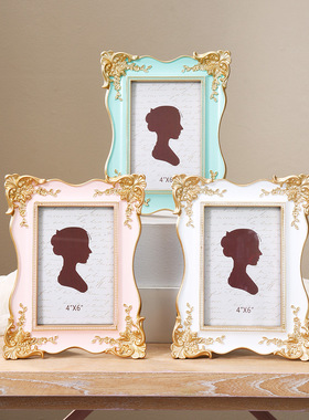 欧式6寸照片框复古相框框架摆台