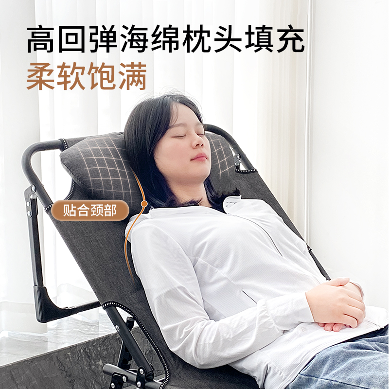 耐朴办公室单人午休折叠床躺椅家用简易便携式行军床成人午睡神器-图3