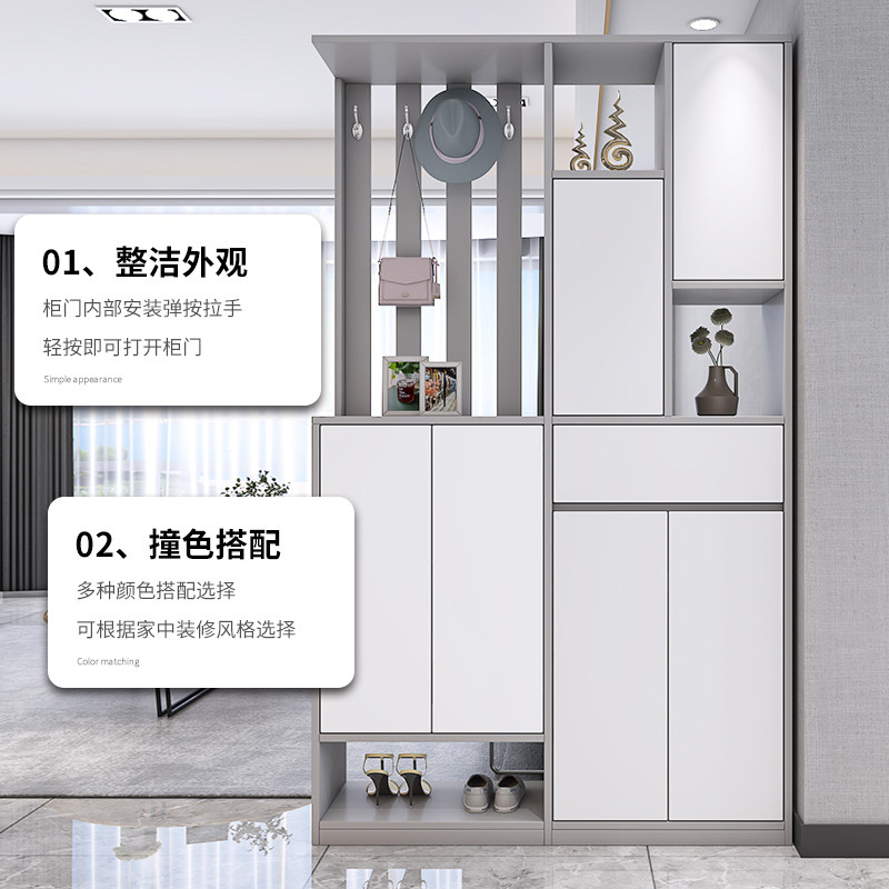 简约现代玄关柜客厅隔断柜多功能门口鞋柜北欧进门入户屏风柜_虎窝淘