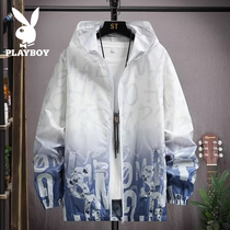 Floral Playboy sunscreen Mens hat jacket Summer sports Outdoor Ice Silk Breathable Shade Couple Thin skin clothes