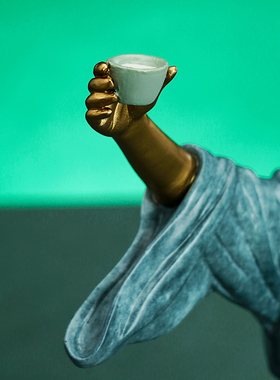 熙曼蒂全铜李白摆件像