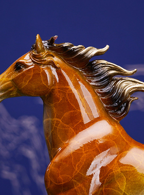 熙曼蒂平步青云全铜马摆件助运气