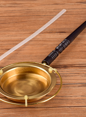 纯手敲长柄铛子佛具黄铜