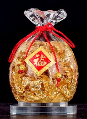 金箔水晶元宝葫芦吉祥物佛具包邮