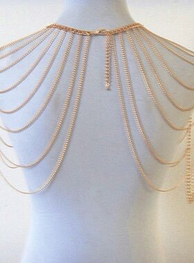 SL021欧美跨境饰品双肩项链ebay