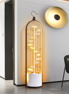 轻奢高端流水摆件落地