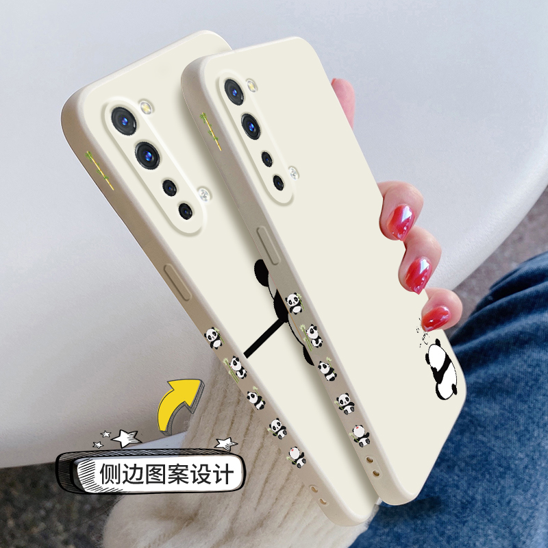 适用oppoReno3手机壳新款reno3pro液态硅胶保护套por男女生reno3元气版5G镜头全包防摔软壳个性简约外壳熊猫