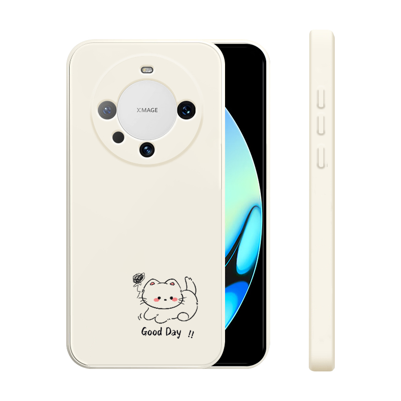 适用华为mate60手机壳新款mate60pro液态硅胶保护套mate60pro+镜头全包防摔pr0十软壳男女生简约卡通线条小狗 - 图3