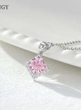 2025新款锆石小方糖礼物轻奢粉色