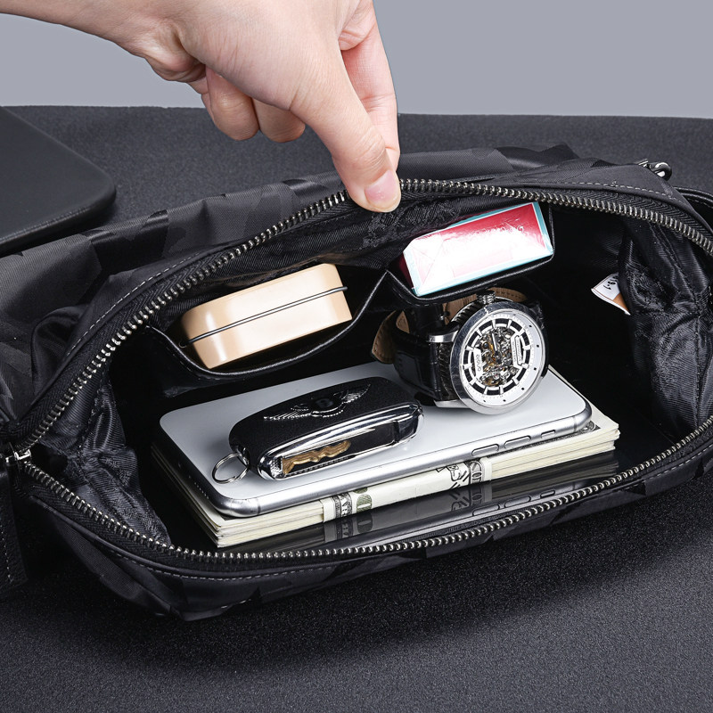 男休闲大容量尼龙帆布男包男士包包 septwolves赤古男士包袋