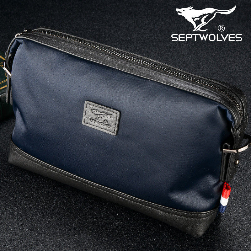 七匹狼男士休闲牛津布潮尼龙男包 septwolves赤古男士包袋