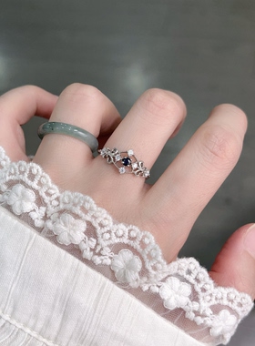 【蓝宝石合集】s925纯银戒指天然蓝宝石皇家蓝活口可调节女礼物