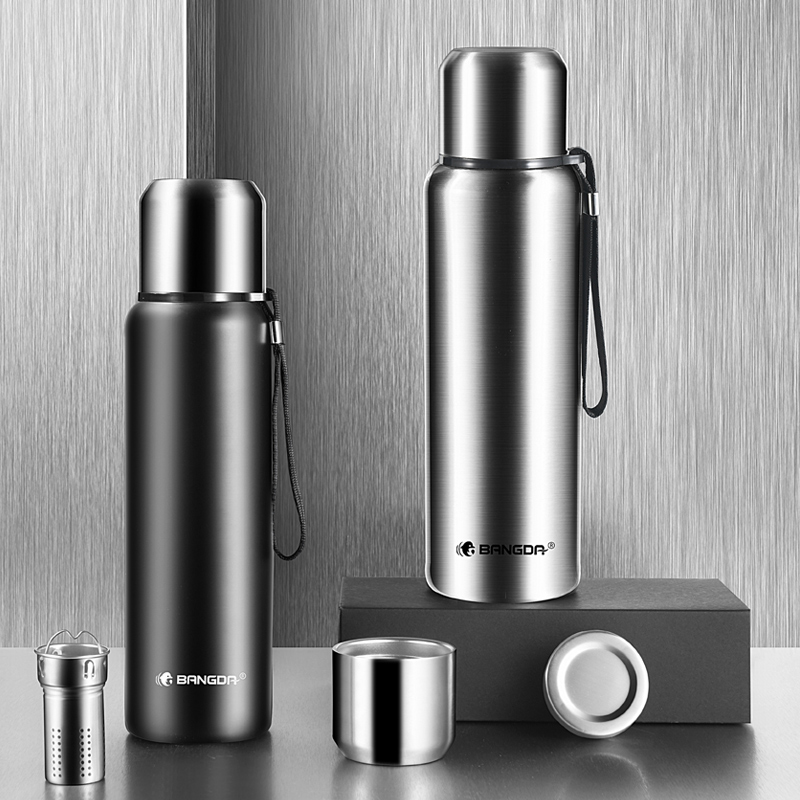 316不锈钢保温杯大容量男女泡茶杯瓶全钢2000ml1000水壶304水杯子 - 图0