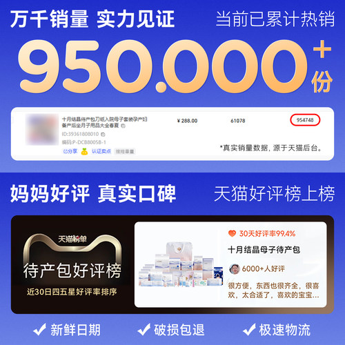 【收腹带版】十月结晶待产包刀纸入院母子套装孕产妇备产月子用品 - 图0