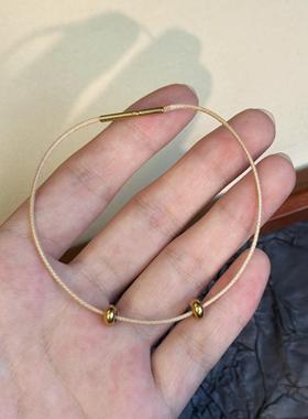 皮绳手链盘缠编绳极细穿