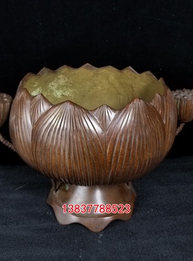 纯铜仿古风塔香炉摆件佛具用品