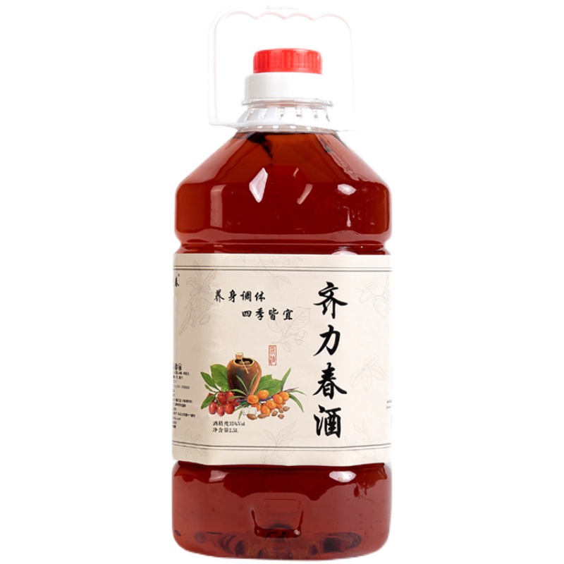 齐力春酒特香型露酒35度80ml*24杯礼盒装5斤实惠桶装露酒特色送礼 - 图2