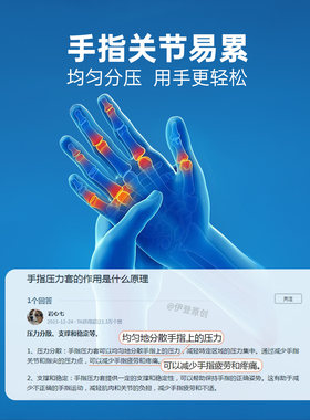 关节压缩手套腱鞘指关节护套加压保护手腕手指TFCC压力手套
