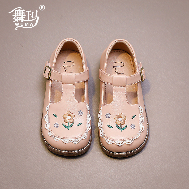 舞玛女童鞋子儿童公主鞋2024新款女孩春夏季软底小皮鞋中国风单鞋 - 图2